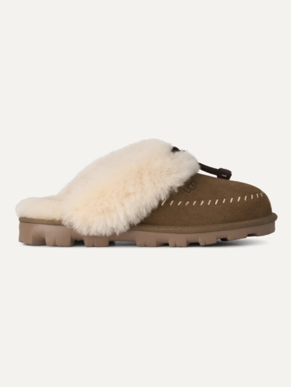 UGG Shearling-Lined Suede Mule Slipper in Brown